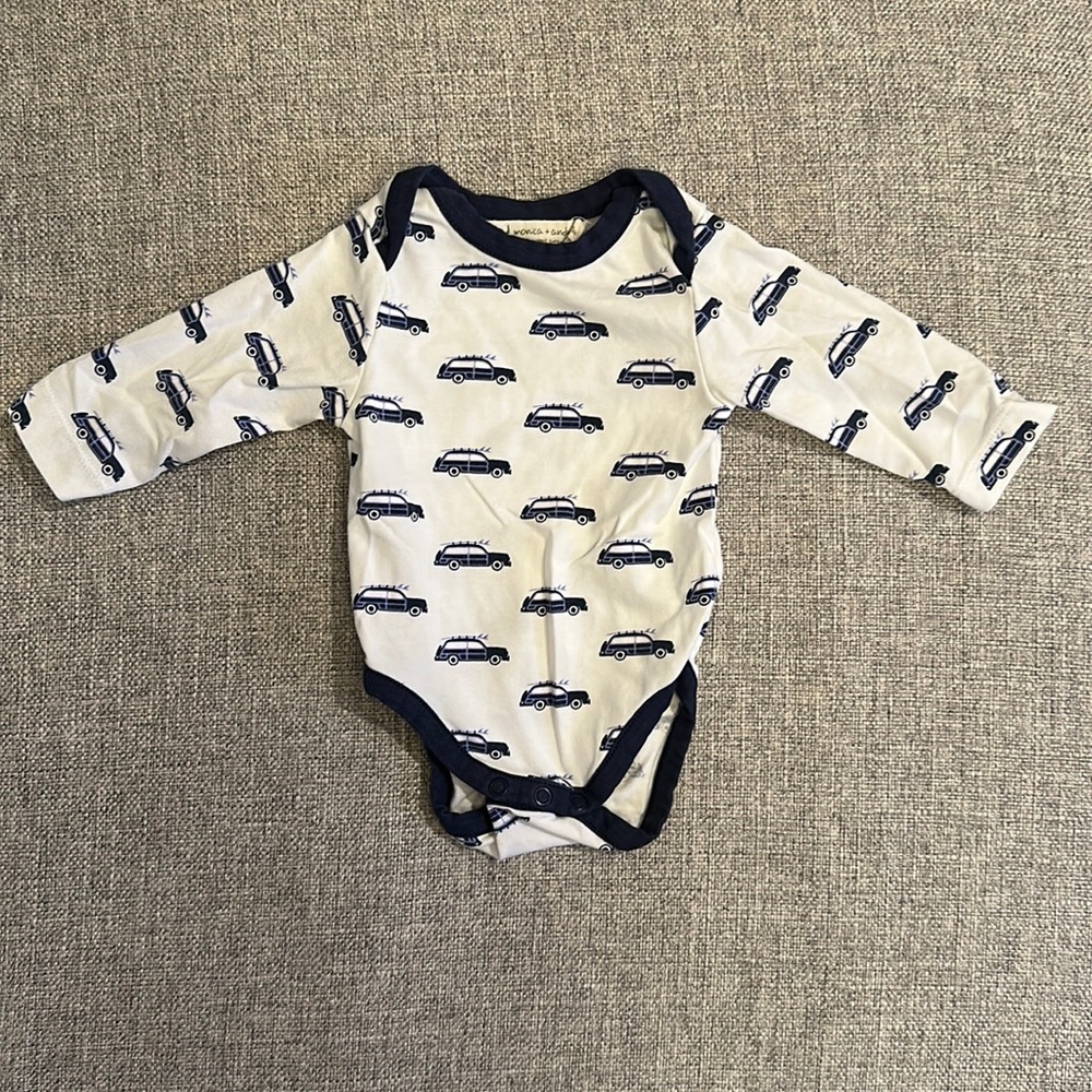 Monica + Andy long sleeve onesie
